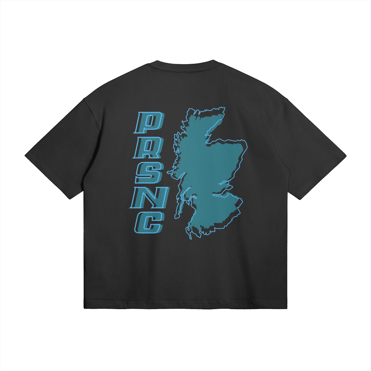 PRSNC Scotland Blue Print Oversized T-Shirt